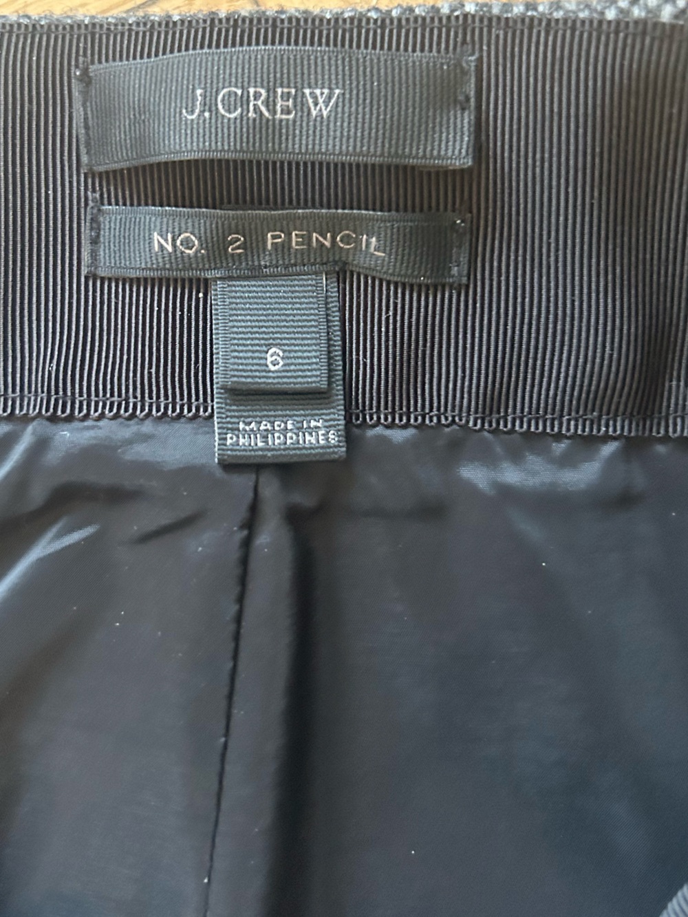 J.Crew No. 2 Pencil Wool Silk Blend Tweed Skirt Size 6 Excellent Condition - Picture 7 of 7